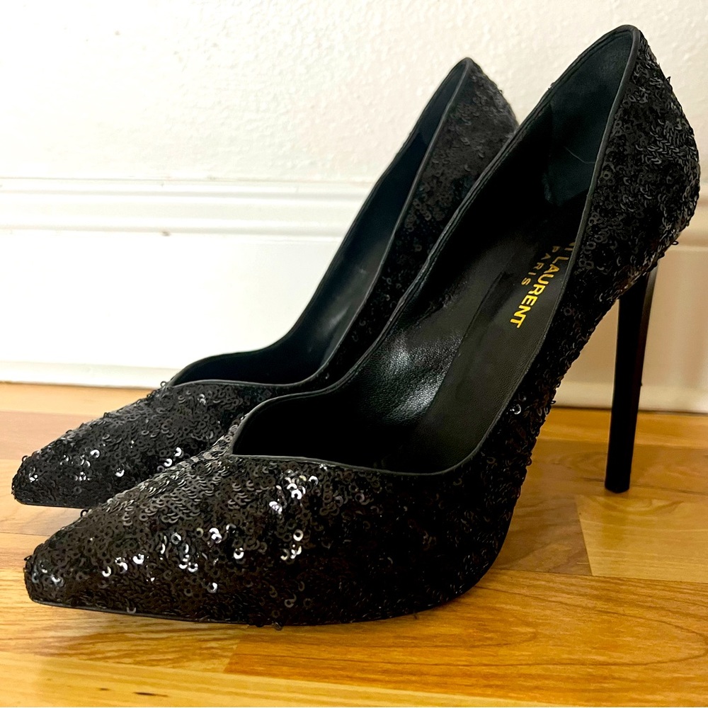 Saint Laurent Zoe Glitter Zoe / 39.5